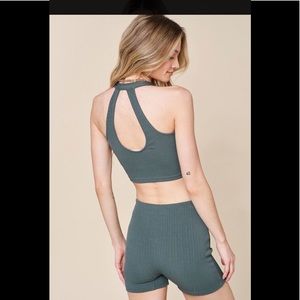 Knit Set in Deep Green